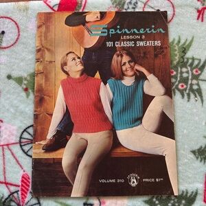 VtgSPINNERIN 101 Classic Sweaters Knitting and Crochet Patterns Booklet‎ 1966
